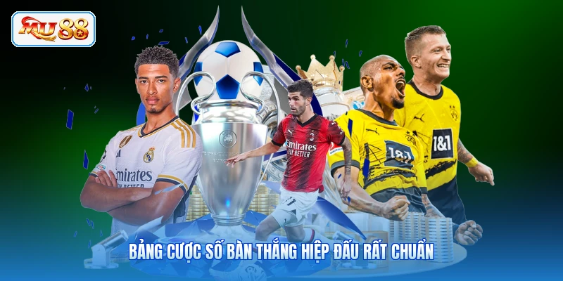 Bảng cược số bàn thắng hiệp đấu rất chuẩn