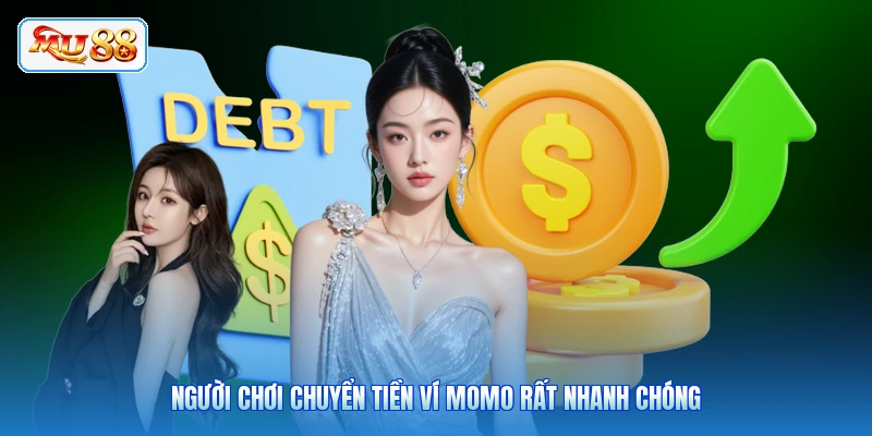 Người chơi chuyển tiền ví Momo rất nhanh chóng